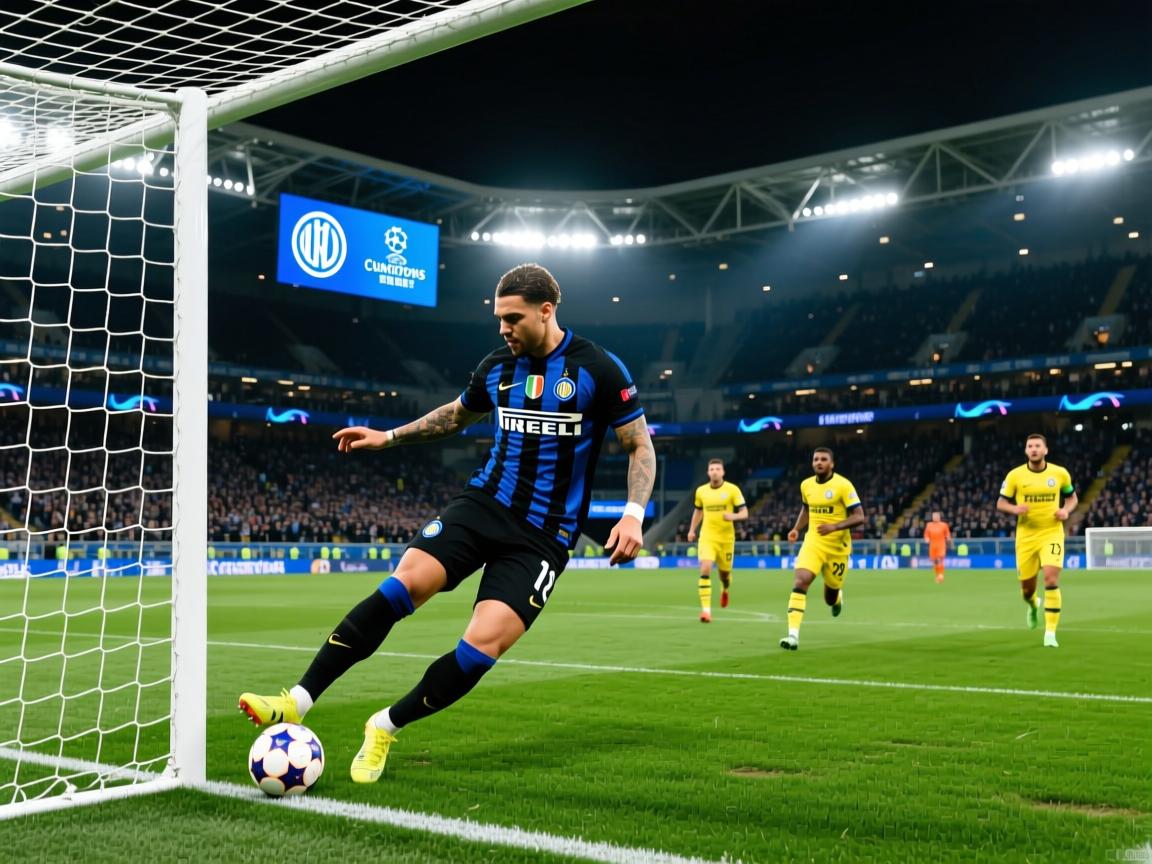 欧冠-劳塔罗中横梁，国米0-0战平矿工垫底出局的简单介绍